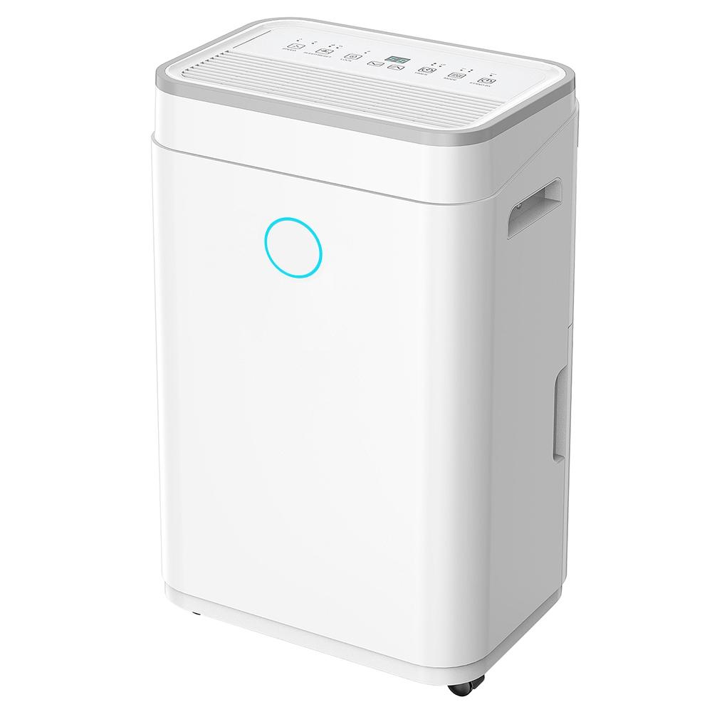 Refurbished: LUKO OL20-D030A Portable Home Dehumidifier, 20L Dehumidify Capacity, 6.5L Water Tank, Auto/Manual Drainage, 24-Hour Time