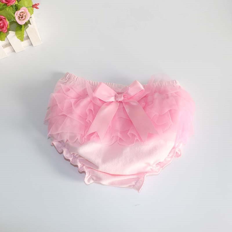 Лёгкие шортики на подгузник с бантиком для маленьких девочек