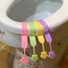 2 шт., силиконовый подъемник для крышки унитаза, цветочный дизайн, многоуровневая регулировка, защита от грязи, крышка сиденья, ручка крышки, подъемное устройство, аксессуары для ванной комнаты