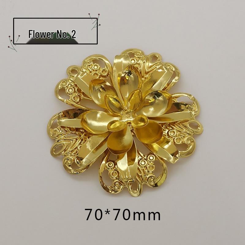 Luxury Gold Rhinestone Flower Pendant: DIY 3D Painting Frame