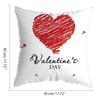 Happy Valentines Day Throw Pillow Case Soft Plush Romantic Red Love Heart Letters Rose Print Decorative Cushion Cover Dakimakura