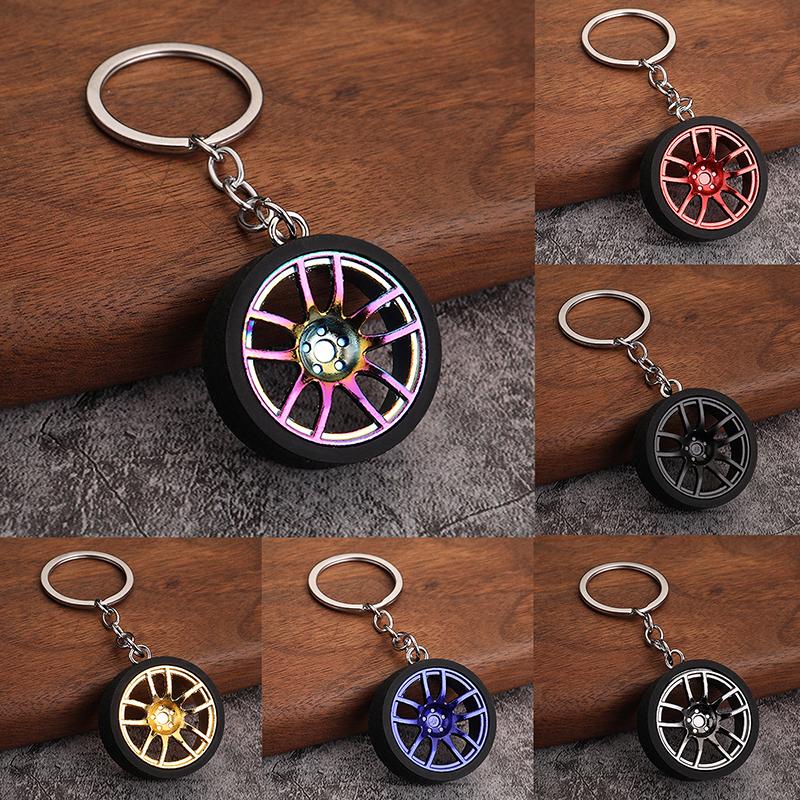 Креативный брелок для ключей, высококачественный, прочный, персонализированный, модифицированный автомобильный брелок для ключей в виде колеса, шины, металлический брелок для ключей в виде сумки с подвеской