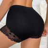 Бесшовные кружевные трусы-боксеры с высокой талией для женщин, сексуальные трусы-боксеры с подъемом бедер