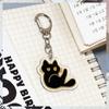 Мультяшный Милый Кот Акриловый Брелок Черный Кот Милый Подвеска Черный Кот Подвеска для Мобильного Телефона