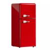 Zhigao Retro Double Door Refrigerator, Large Capacity, Energy Efficient for Home and Dorm Use