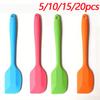 5/10/12/20 шт. Силиконовые лопатки случайного цвета, лопатка для крема, скребок для крема для торта, инструмент для выпечки торта, термостойкий бесшовный скребок
