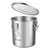 VEVOR Stainless Steel Dog Food Storage Container 8 kg 20 L Dispenser Bin, for Living Room Kitchen, Airtight Lid & Dual Handles