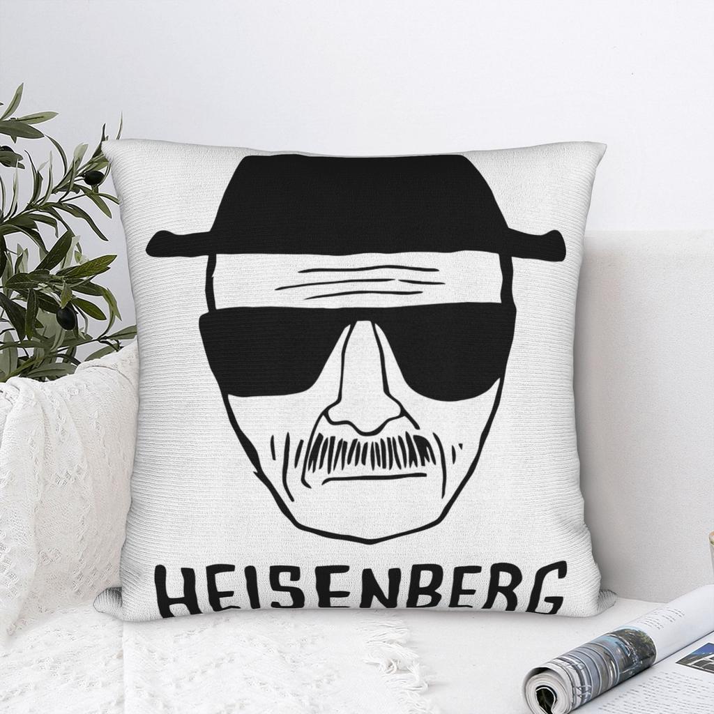 Breaking Bad Square Pillow Cases Heisenberg Walter White Cushion Covers Novelty Zipper Decor Pillowcase for Home 18"