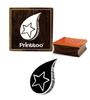 Printtoo Rain Drop With Star Design Craft Textile Square Wooden Rubber Stamp-2 X 2