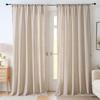 Blackout Curtains No Drilling Modern Simple Solid Color High-end Linen Style Rod Drapes