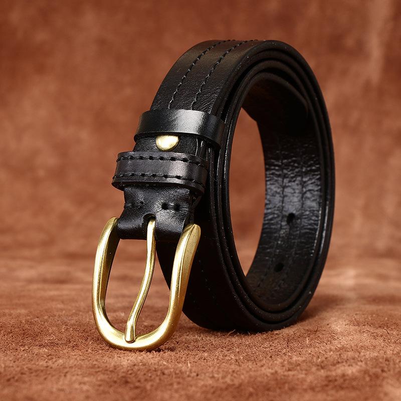 Ремень женский индивидуальный тренд кожаный пряжка первый слой коровья кожа ретро и мода универсальный ремень женский