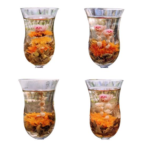 Yousheng 4Pcs Flowering Tea Balls Blooming Herbal Flowers Craft Tea Экологически чистый натуральный чай Цветы Китайский зеленый чай
