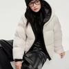 Winter New Short Hooded Cotton-padded Jacket Women's Casual Padded Bread Coat.