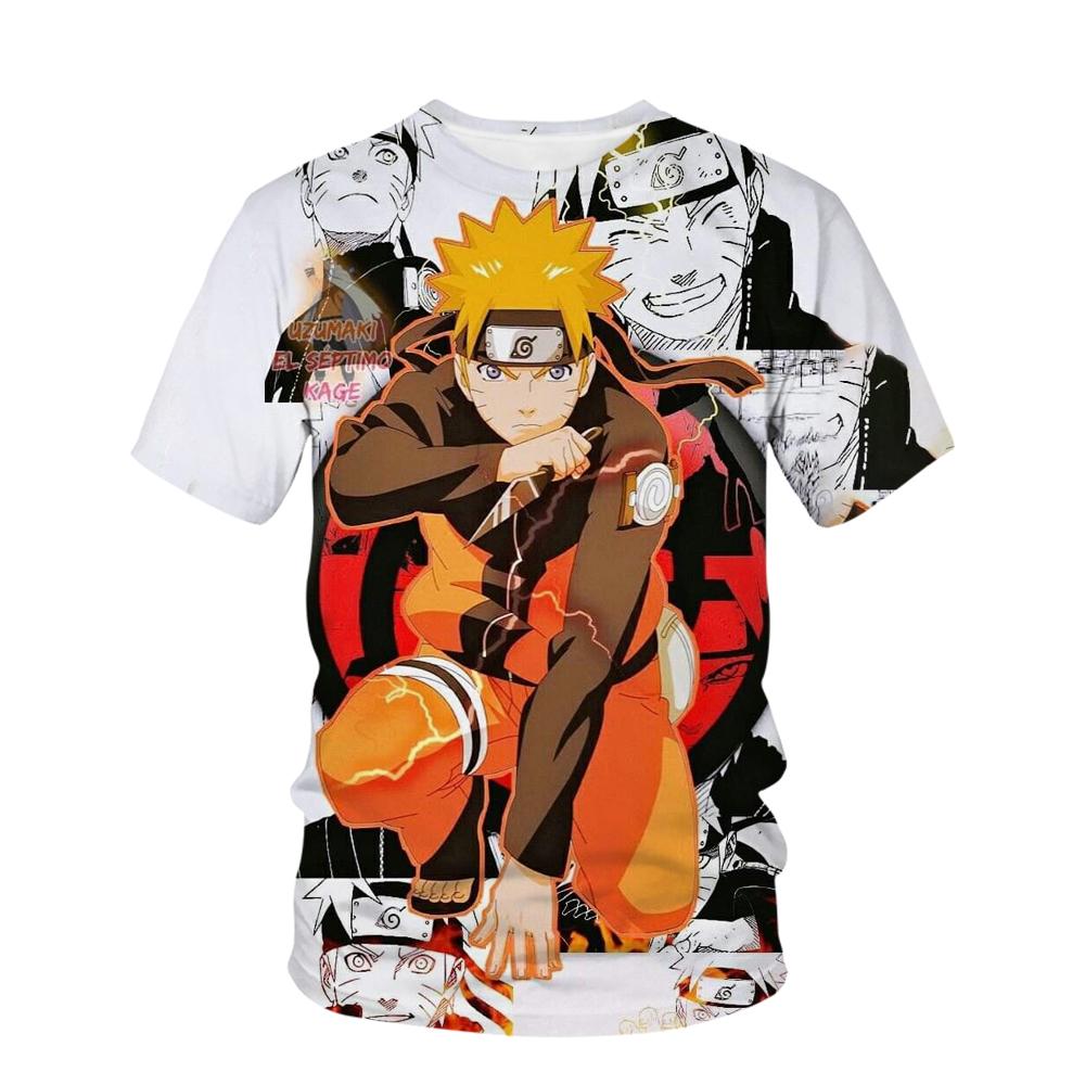 Japan Anime Men's T-shirt Kakashi Boys Girls T-shirt 3D Print Akatsuki Short Sleeve Oversized Men's T-shirt Naruto Mens Clothing