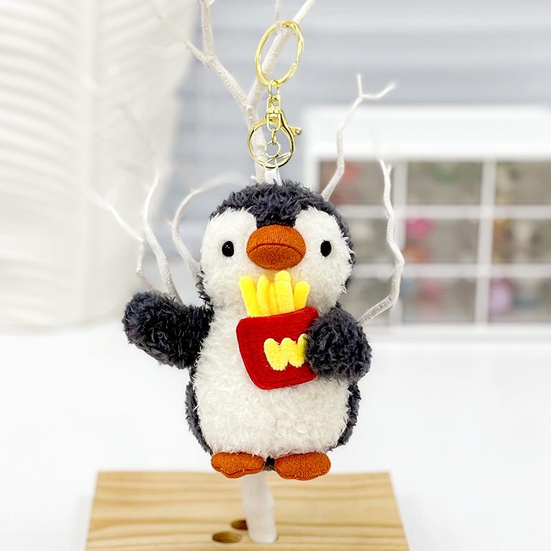 Милый маленький пингвин кулон плюшевая игрушка кукла мультфильм школьный портфель подвесной орнамент брелок кукла