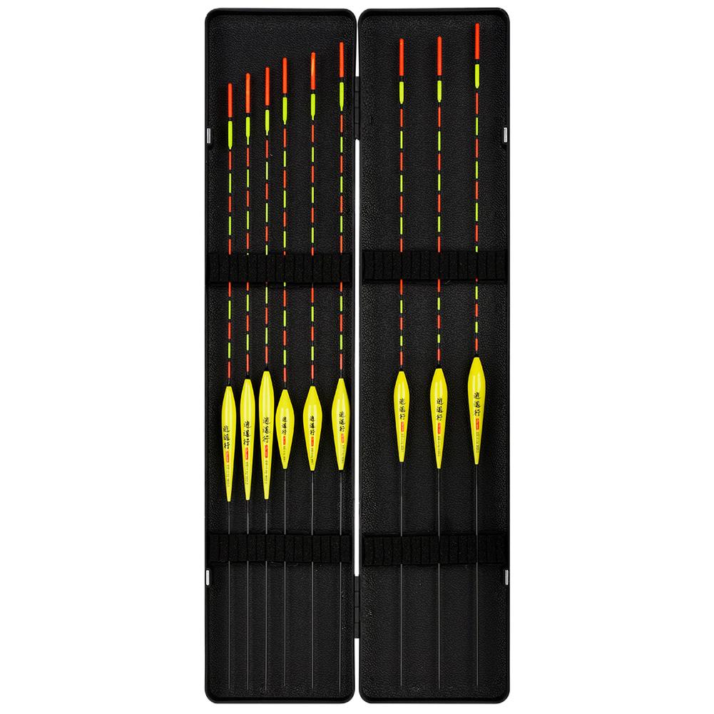 Набор рыболовных поплавков Поплавки с коробкой для хранения Рыболовные поплавки Высокая чувствительность для рыбалки на открытом воздухе