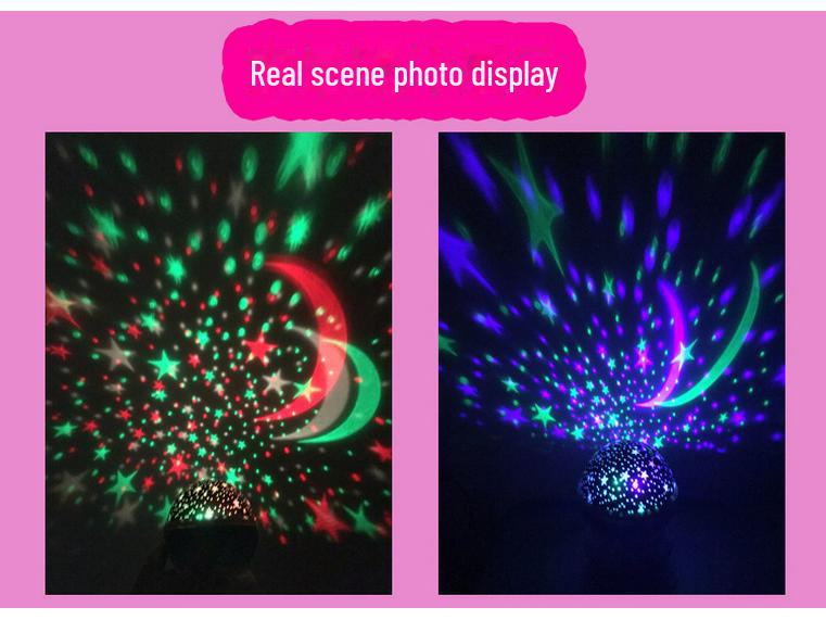 Проекционный светильник «Звездное небо мечты» — красочный ночник для создания романтической и творческой атмосферы в спальне