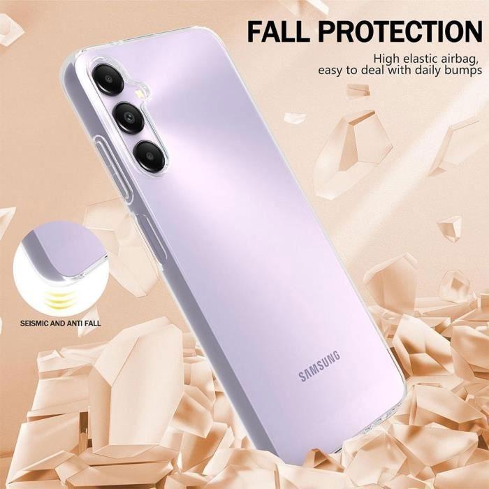 Coque et 2 Verres Trempés pour Samsung Galaxy A05s - BOOLING - Protection Renforcée Antichoc Silicone - Transparent
