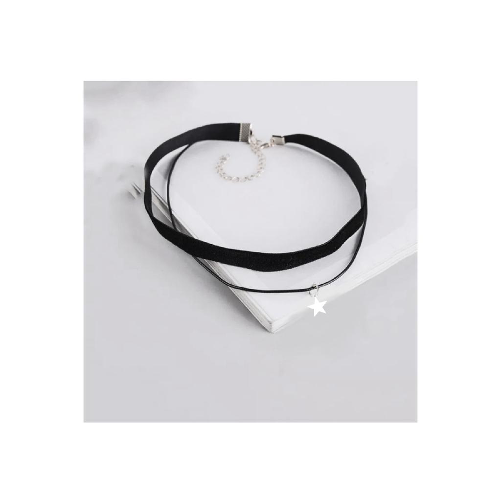 Star Detailed Double Neck Necklace Women's Choker, Women's Necklace