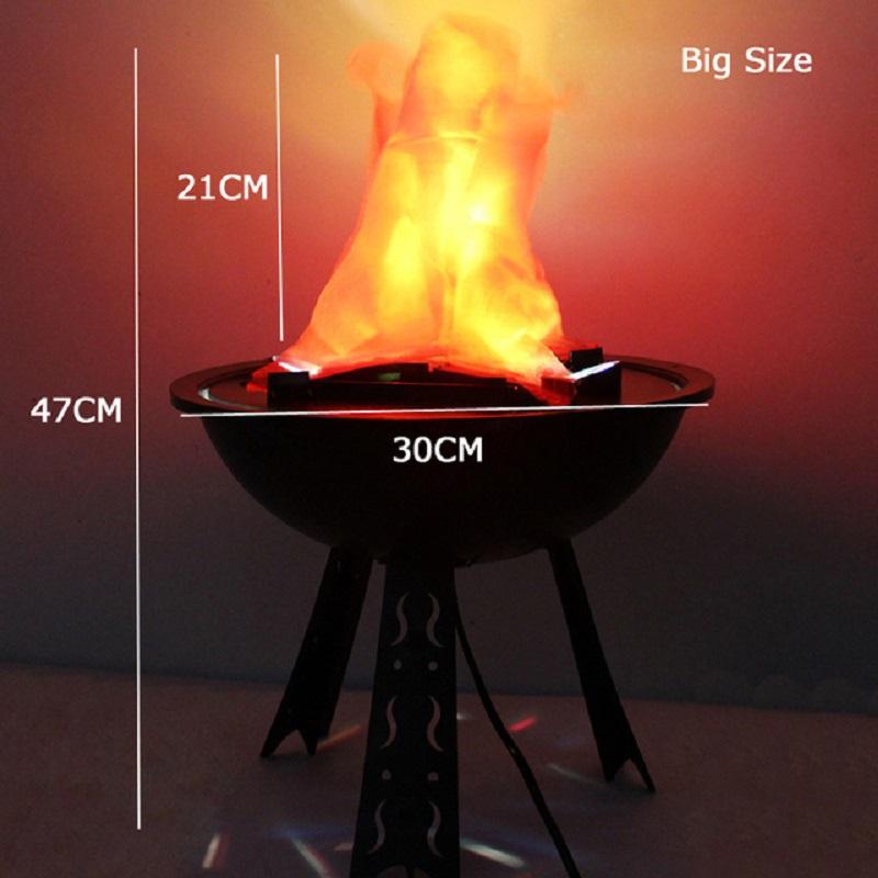 Halloween Decorative Flame Brazier False Fire Burning Prop Simulation LED Electronic Fire Pot Secret Room Ghost House Decoration