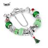Рождественский колокольчик Санты, сплав, бусина для браслета Пандора в европейском и американском стиле для DIY