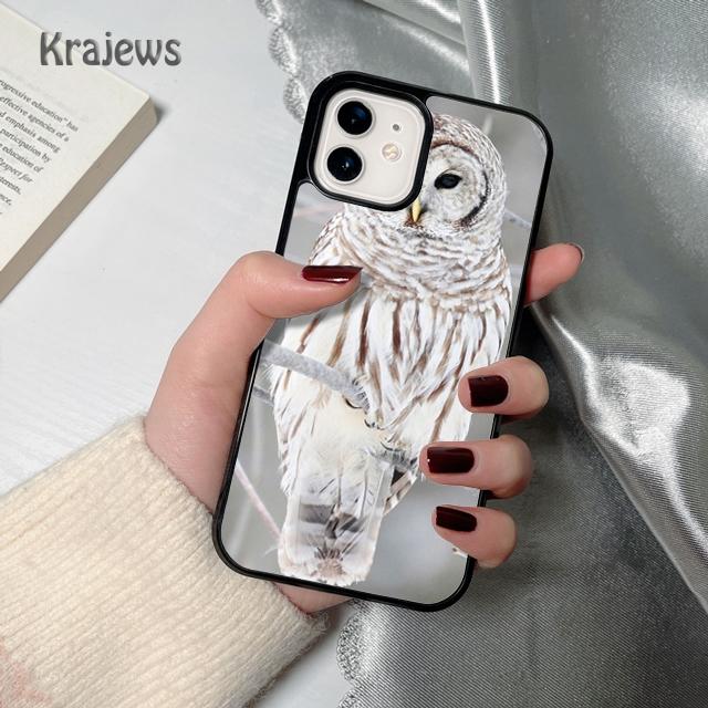 Krajews Животное Глаза Совы Мягкий Чехол для Телефона Для iPhone 17 Air 16 15 14 plus 12 13 pro max coque Оболочка Fundas