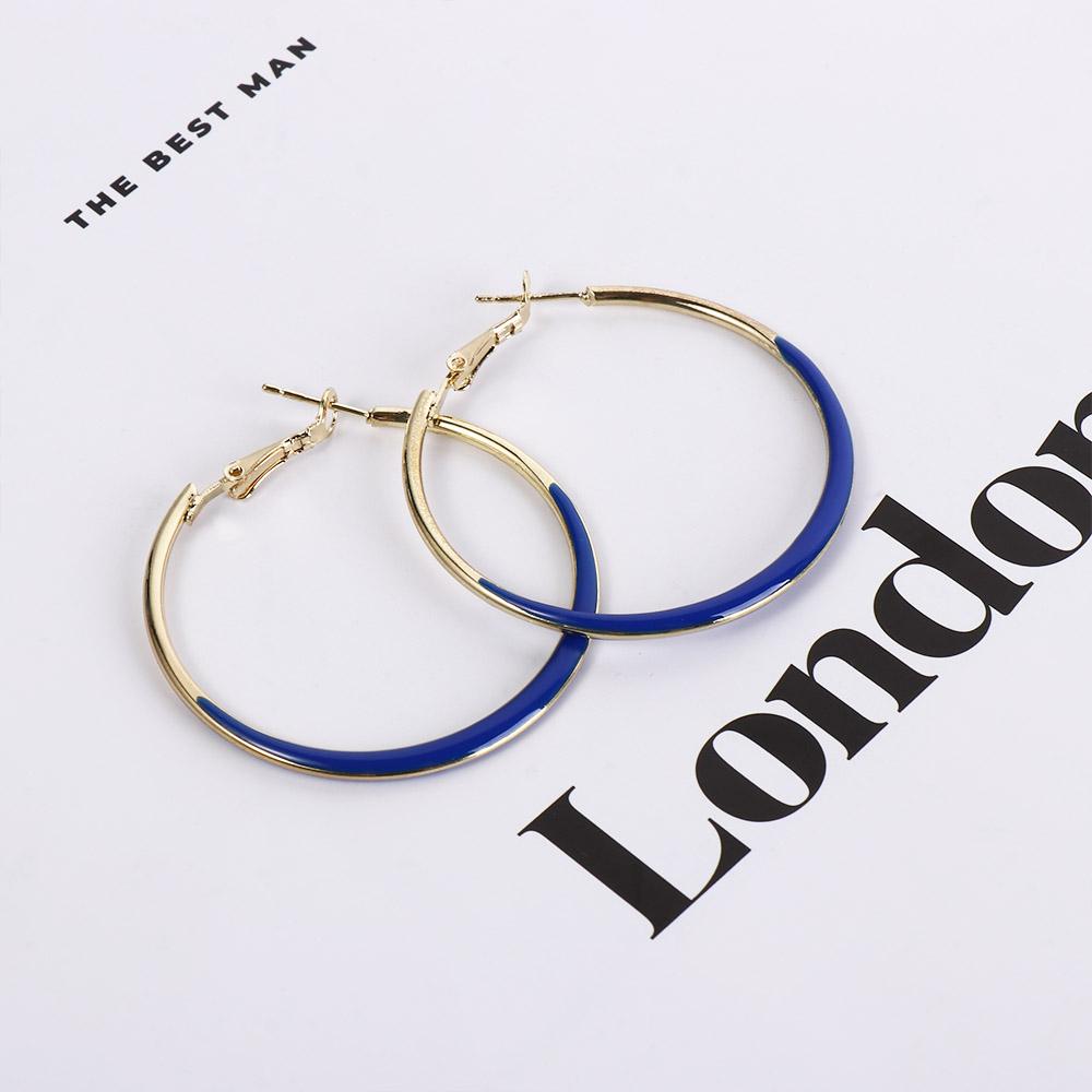 Серьги Pure Sweet Drip Glaze Large Circle, роскошные большие серьги-кольца для женщин