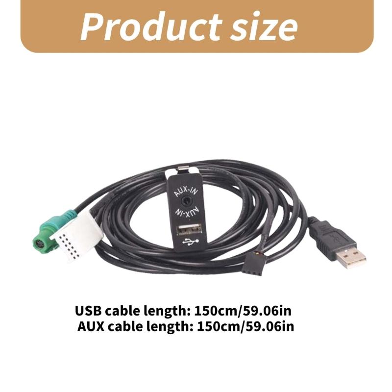 Переключатель AUX in USB с USB-проводом и 12-контактным AUX-кабелем для E60 E61 E63 E64 E87 E90 E70 F25 F01 F02 Адаптер