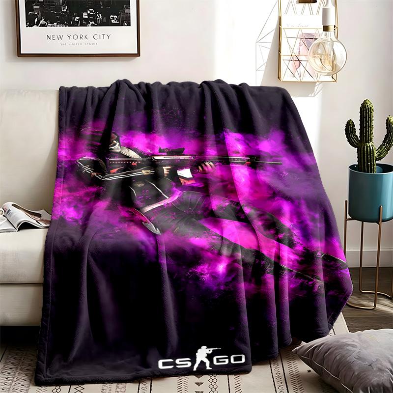 Counter Strike Theme Blanket Suitable For The Sofa Camping And Travel Made Of Soft Flannel Material An Ideal Gift For Occasions Such As Birthday