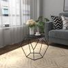 Nordic Minimalist Geometric Coffee Table For Living Room With Wide Top Steel 54x54x44cm