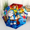 Doraemon's Birthday Bash Portable Automatic Umbrella Retractable Design with 8-Rib Durability Lightweight for Outdoor Daily Use