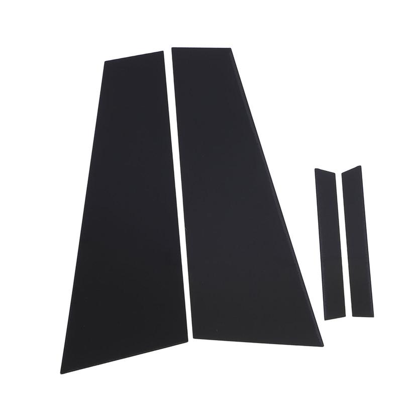 4pcs Pillar Post Trim High Strength PC Gloss Black Door Window Pillar Cover Replacement for Benz CLS-class W219 2006-2011