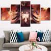 5 Pieces Video Game Genshin Impact Picture Canvas Art Wall Painting Nordic Home Decoration Hd Printed Canvas Interior Posters No Frame