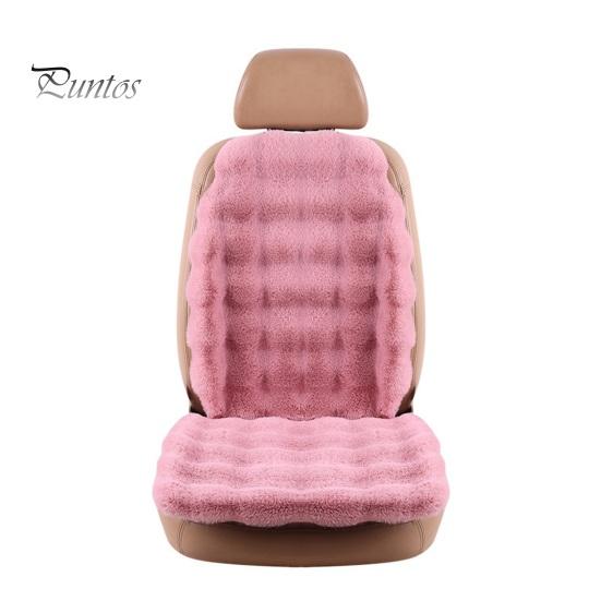 Утолщенный плюшевый комплект подушек для автомобильных сидений, мягкий пушистый протектор, теплые пушистые нескользящие чехлы для передних и задних сидений для автомобилей, автофургонов, внедорожников