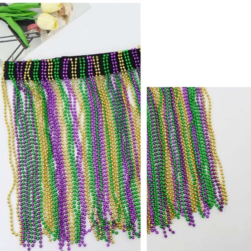 Three Color Beaded Skirt for Carnivals Halloween and Themed Parties Quick Assembly Design Stage Shows Photography Event