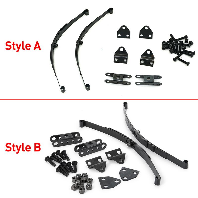 YEAHRUN 1Pair Steel Leaf Springs Front Rear Suspension Bar for 1/10 RC Rock Crawler Car RC-4WD D90 Upgrade Parts