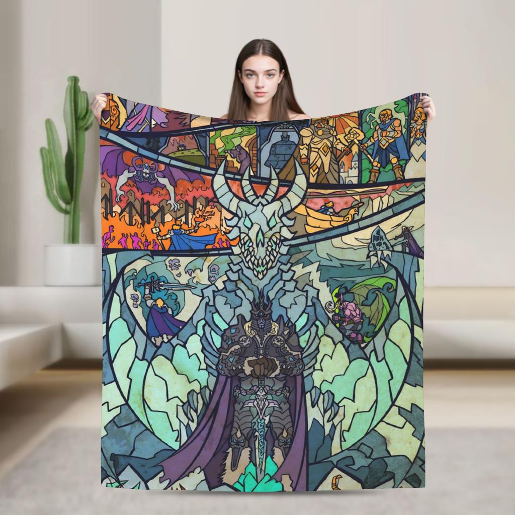 Soft Blanket Camping World of Warcraft Game Bedding Throws Flannel Bedspread For Couch Chair Sofa Bed Fluffy Sofa Bed Cover