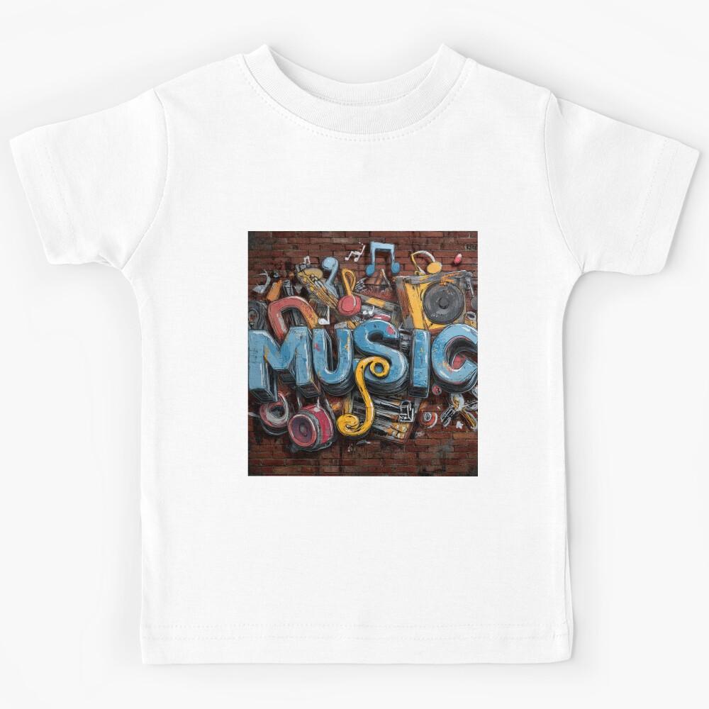 Hip Hop Graffiti Urban Music Mural Street Art Kids T-Shirt