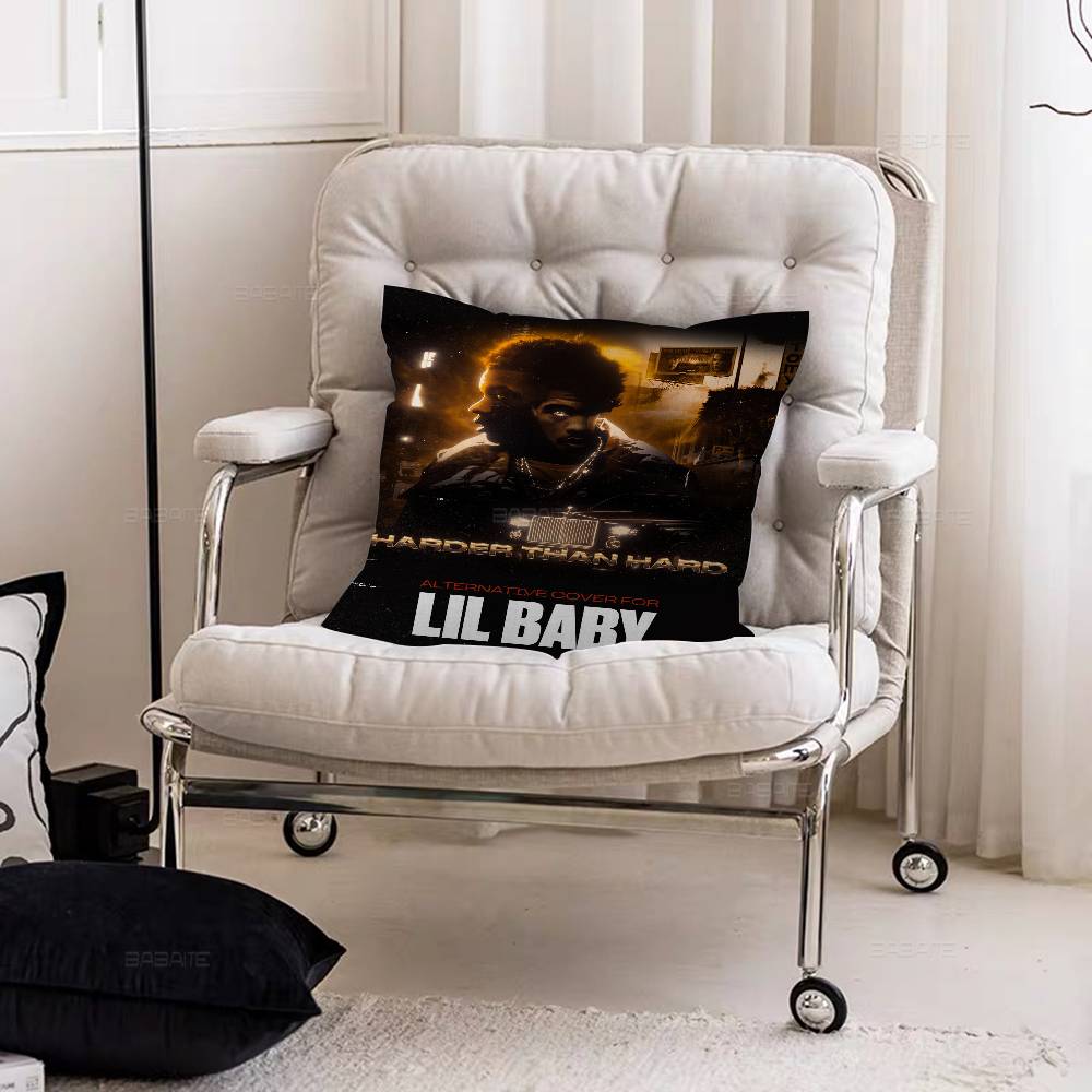 Lil Baby Rapper Decorative Room Aesthetics Pillow Case Home Decor Bedroom Sofa Bed Couch Pillow Cover 45x45