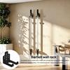 Barbell Hanger Wall Mounted Barbell Mount Rack Vertical Powder Coated Metal Barbell Holder Holds Under 33mm Bar Size for Home Garage Gym