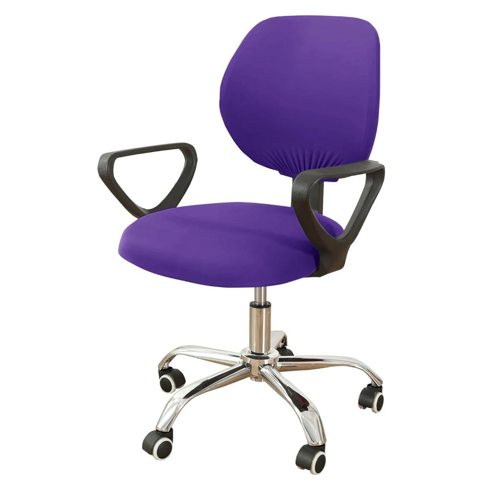 Stretch Spandex Office Chair Cover Washable Rotating Backrest Cushion Pet Protector Non Slip Seat Slipcover