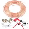 Brake Pipe Repair Kits Accessories 25Ft Brake Line Fittings Roll Coil 3/16" OD Copper Nickel Brake Line Tubing Kit with Fittings