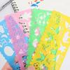 4 шт. Милые конфетные цвета Детский трафарет для рисования Мини мультяшный узор ПВХ трафареты ПВХ полая форма для скрапбукинга журнала DIY