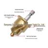 PPR Titanium-Coated 3-Flute Hex Shank Hole Opener Drill, Sizes 20/25/32mm for Plumbing and Pipe Expansion