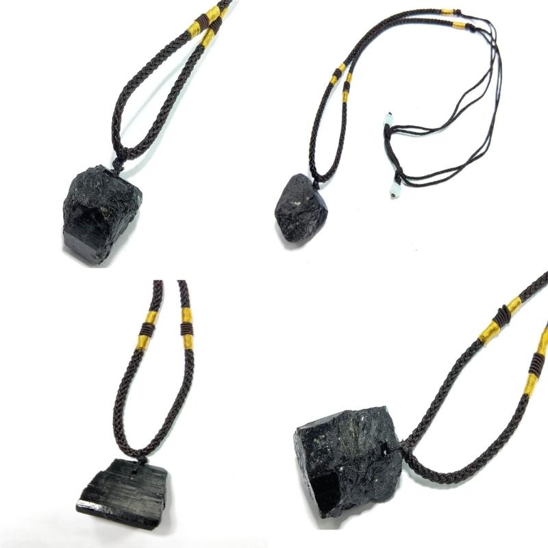 Ожерелье с подвеской из неправильного камня, выдвижная цепочка, подвеска из турмалина, чокер, уникальная длинная цепочка для свитера