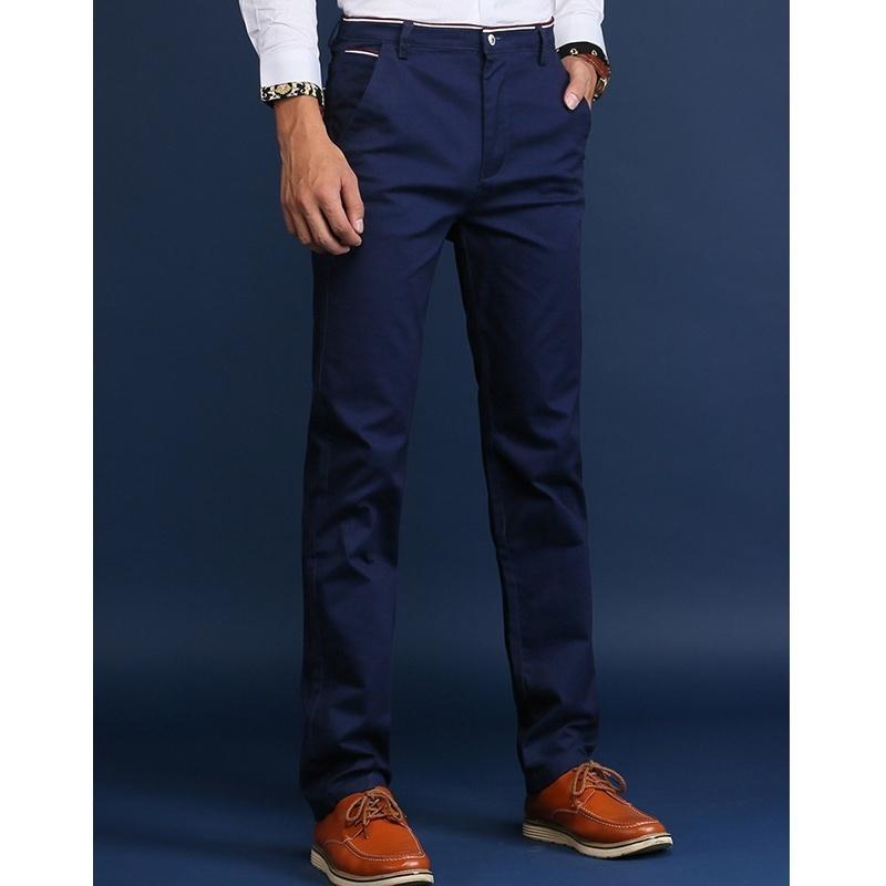 28-38 мужские повседневные брюки модные брюки однотонные прямые брюки деловой костюм брюки