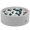 90x30cm/200 Balls Balls 7cm / 2.75in Baby Foam Ball Pit, Light Grey:dark Turquoise/pastel Beige/white/mint