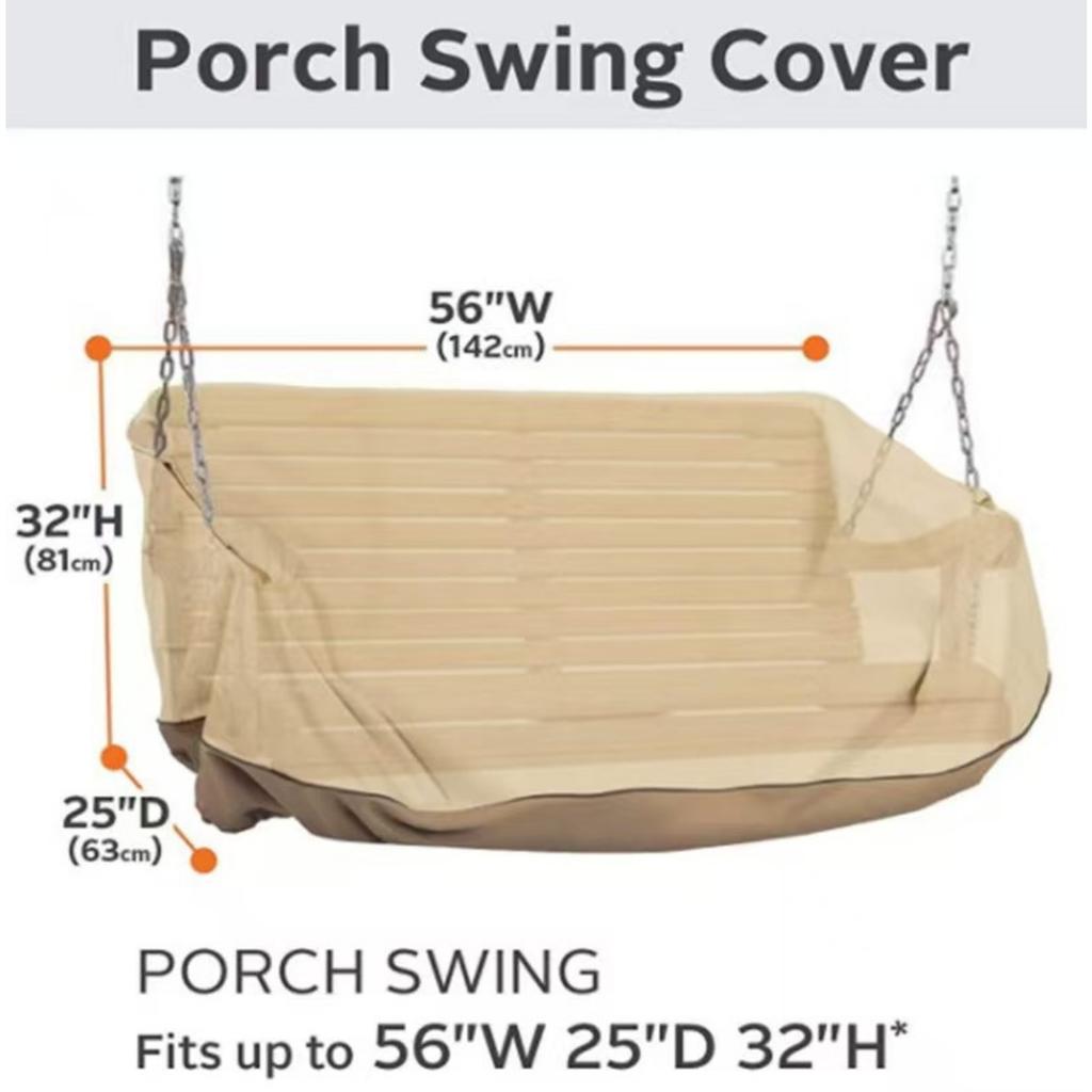 Hanging Porch Swing Cover 420D Waterproof Outdoor Hanging Swing Cover for Patio Garden Hanging Swing Chair