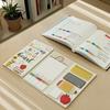 Thick Paper Notes for Journaling Teacher Themed Sticky Notepads Set, Campus Theme Smooth Notes, Cartoon Planning Creative Index Stickers Portable Book