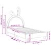 Children s Bed Frame with Headboard Light Grey 80 x 160 cm PU